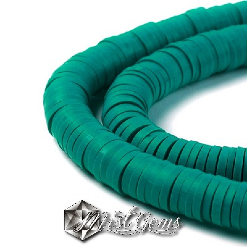 Discuri din argila polimerica-vinil-4mm,verde teal