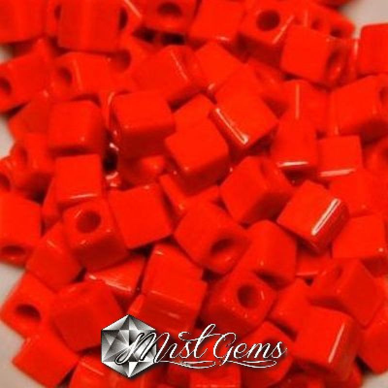Miyuki Square Beads SB0407 Opaque Red-4mm