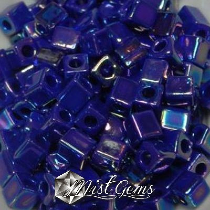 Miyuki Square Beads SB0414R Opaque Cobalt AB-4mm