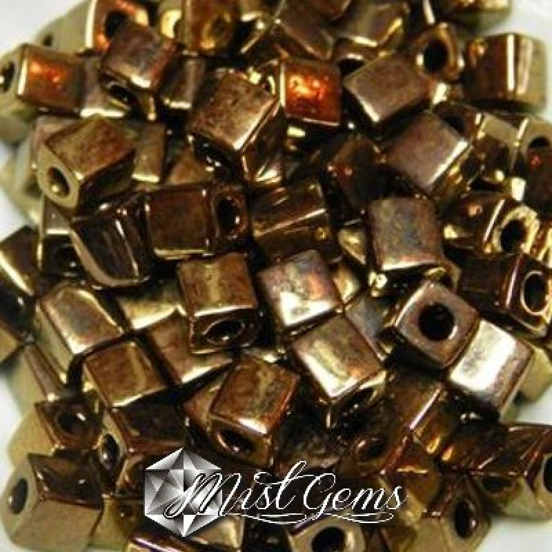 Miyuki Square Beads SB0457 Metallic Dark Bronze-4mm