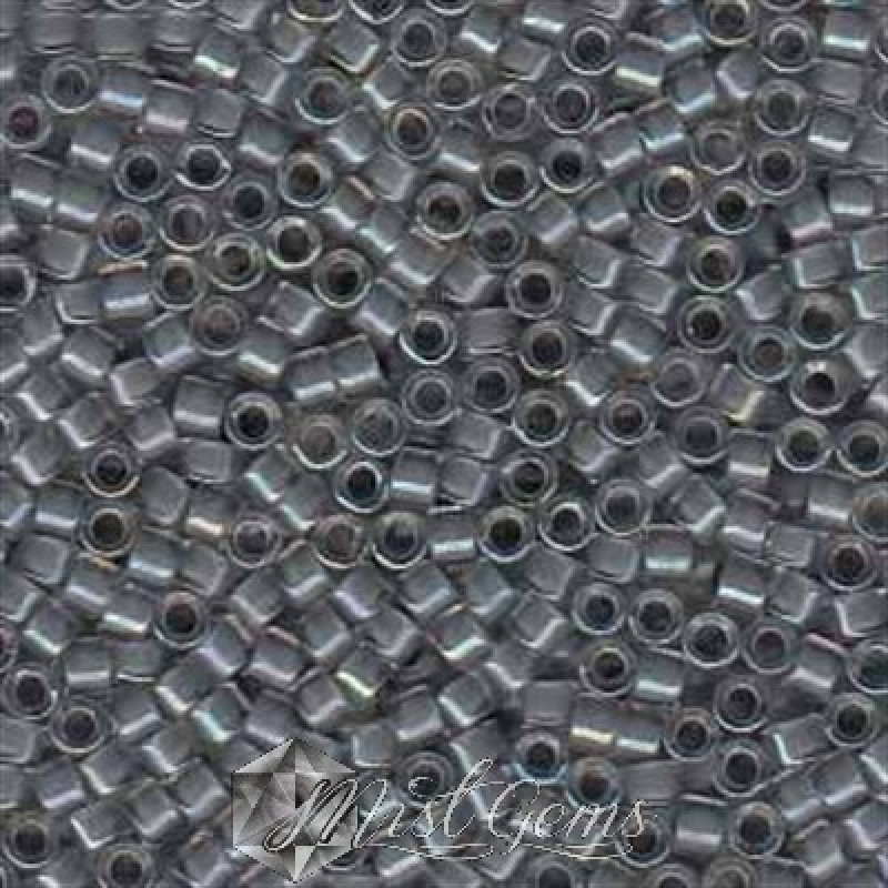 Delica 11/0 DB 0081 (DB81) Lined Dark Grey AB