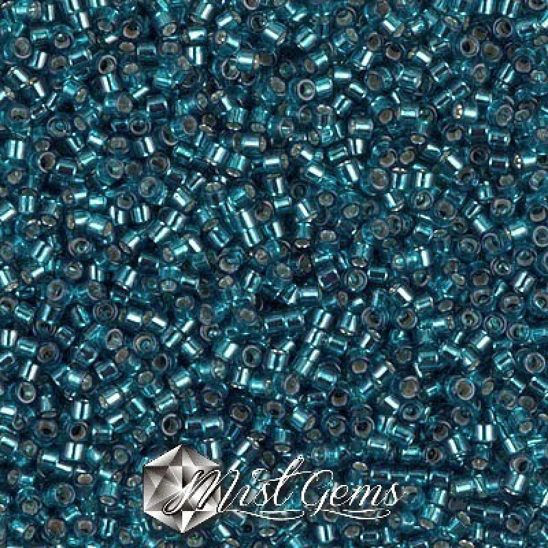 Delica 11/0 DB 0608 Silver Lined Blue Zircon Dyed