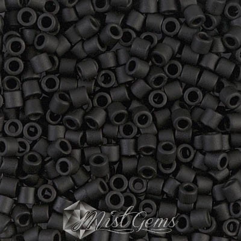Delica 8/0 DBL 0310 Matted Black