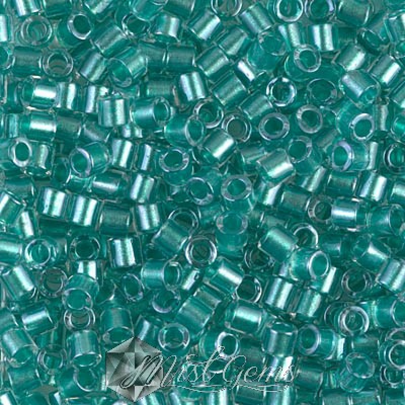 Delica 8/0 DBL 0904 Sparkling Aqua Green Lined Crystal