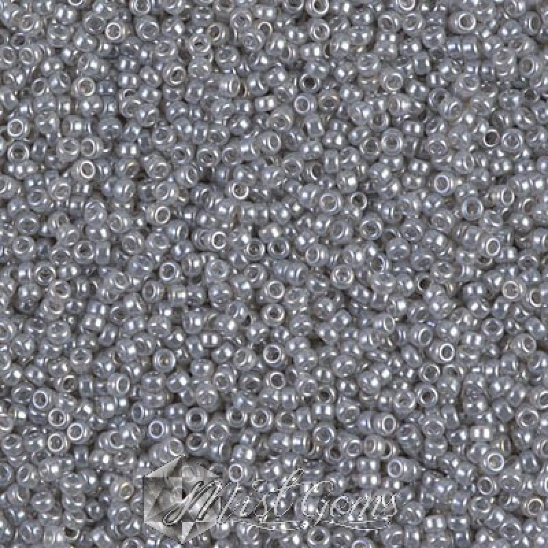 Miyuki Round Rocailles 526-15/0 RR 0526 Ceylon Silver Grey