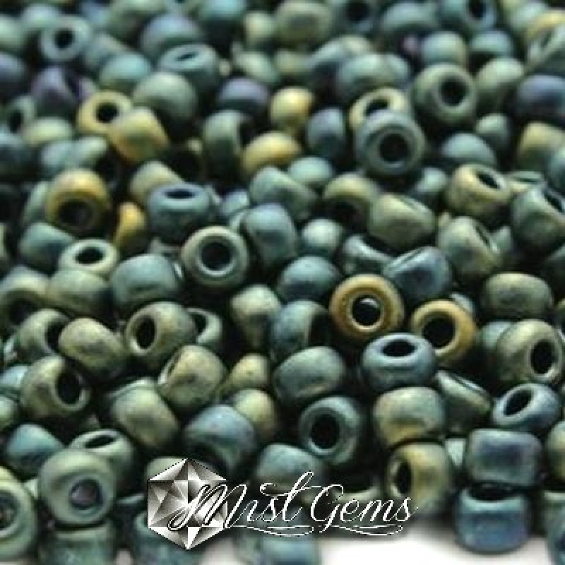 Miyuki Round Rocailles RR06/0-2008  Matte Metallic Patina Iris