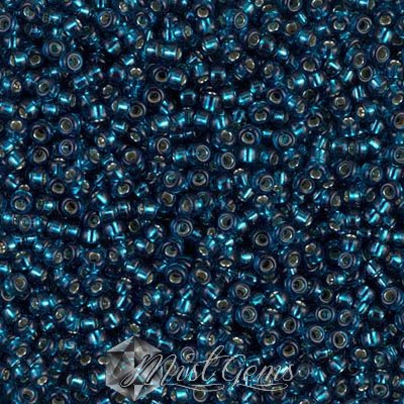 Miyuki Round Rocailles 11/0 RR-1425 Dyed Silver Lined Blue Zircon