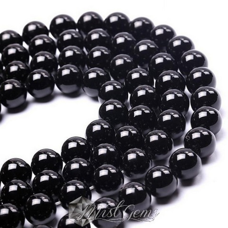 Agate sfere negre 10mm -5 buc.