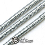 Hematit disc,heishi, culoare argintiu -6X2mm-20 buc