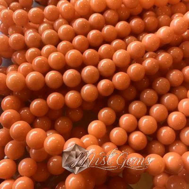 Jad Mashan sfere 4mm portocaliu-20 buc